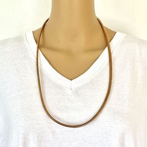 Vintage Copper Omega Chain Necklace 29in Long Magnetic Double Clasp